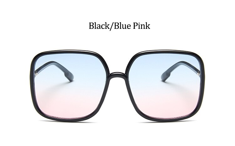 Oversized Square Glasses Women Clear Black Big Frame Retro Transparent Optical Computer Glasses Frame Eyeglasses: Blue Pink