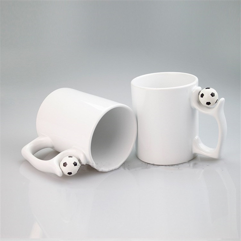 Sport Football Mug Ceramic Soccer Ball Cup for Water Bottle Coffee Mug Tea Cup Milk for Coach Fans Soccer Players