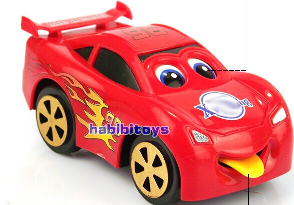 Automatische turn kronkelende speelgoed auto ogen tong zal bewegen de auto