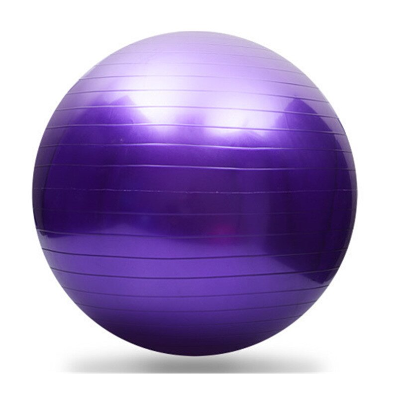 Bola de pvc para exercícios, 25cm, fitness, bola de ioga reforçada, à prova de explosão, equipamento de exercício, bola de equilíbrio, treinamento em casa, academia: Purple