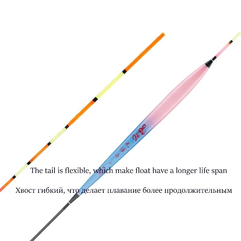 3 st/parti fiskeflöten 1-3#  flöten i komposit nanoplast för fiske med bobbers för sötvattensfiske