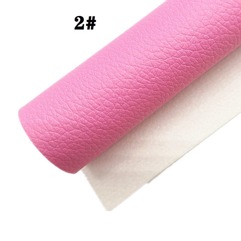 Neon Colors Litchi Textured Solid Synthetic Faux Leather Vinly Fabric Sheets with Felt Backing DIY Bows 21X29CM R416A: 2-30X134CM
