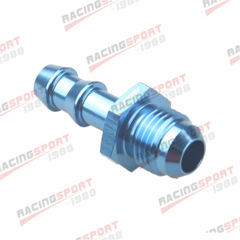 6AN AN6 Een-6 Tot 8 Mm Barb Straight Fitting Fuel Line Blauw