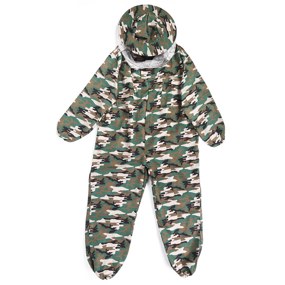 Beekeeper Costume Beekeeper Smock Suit One-Piece Round Hat Beekeeping Uniform Veil Protection Outfit Beekeeper Equipment hats: XXL