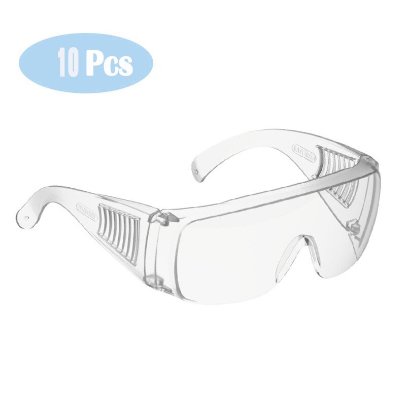 Anti-Virus Schutzbrille Schutzbrille Anti-Virus Brille Chemische Spritzen nachweisen Anti-Beschlagen Auswirkungen Beständig Brille: 10 Stücke Auge Masken