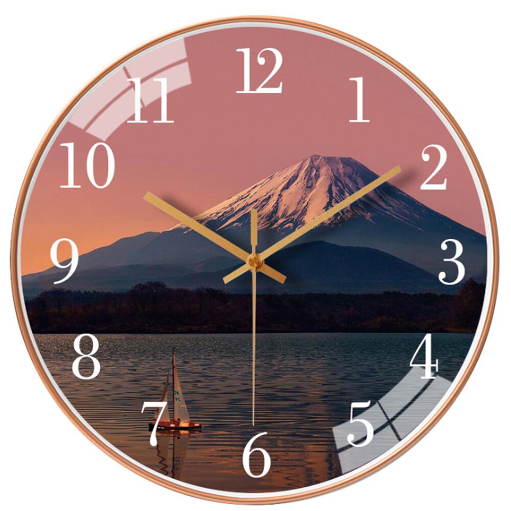 Wall Clock 10 Inch Silent Hanging Digital Quartz Horloges Thick Border Watch Living Room Study Decor Quartz Clock: D 10 Inch
