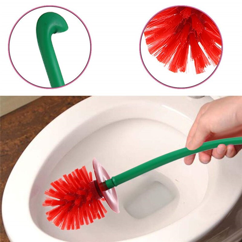 Bathroom Cleaning Brush Toilet Brush Holder Set Lovely Cherry Shape Lavatory Brush Toilet Cleaning Plastic wc Brush