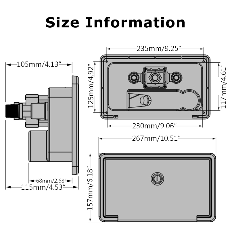 Rv Camper Van Externe Douche Box Kit Met Slot Warm En Koud Water Aparte Switch Douche Caravan Accessoires Modificatie