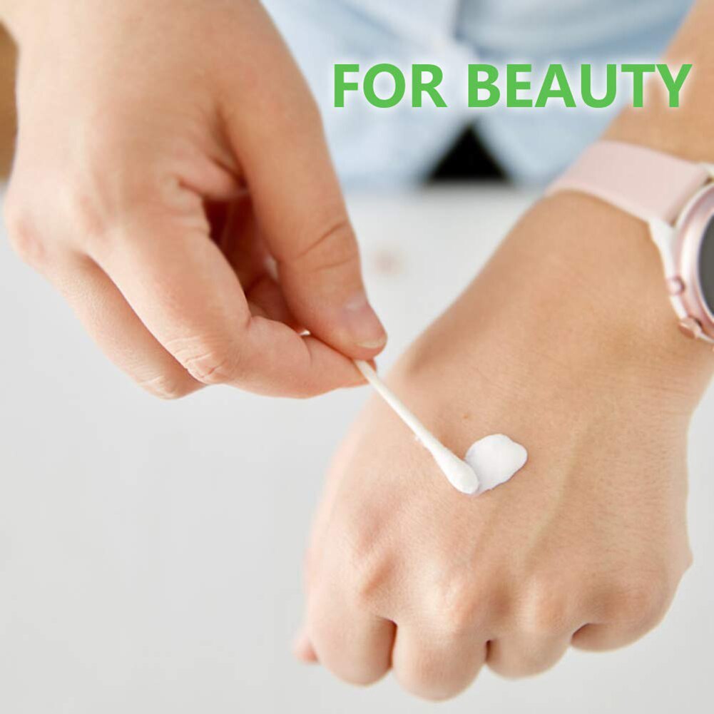 300 Uds desechables hisopo de algodón, oído, Nariz limpia palos de belleza cosméticos salud joyas oído limpio palos brotes Punta de algodón cabezas de hisopo