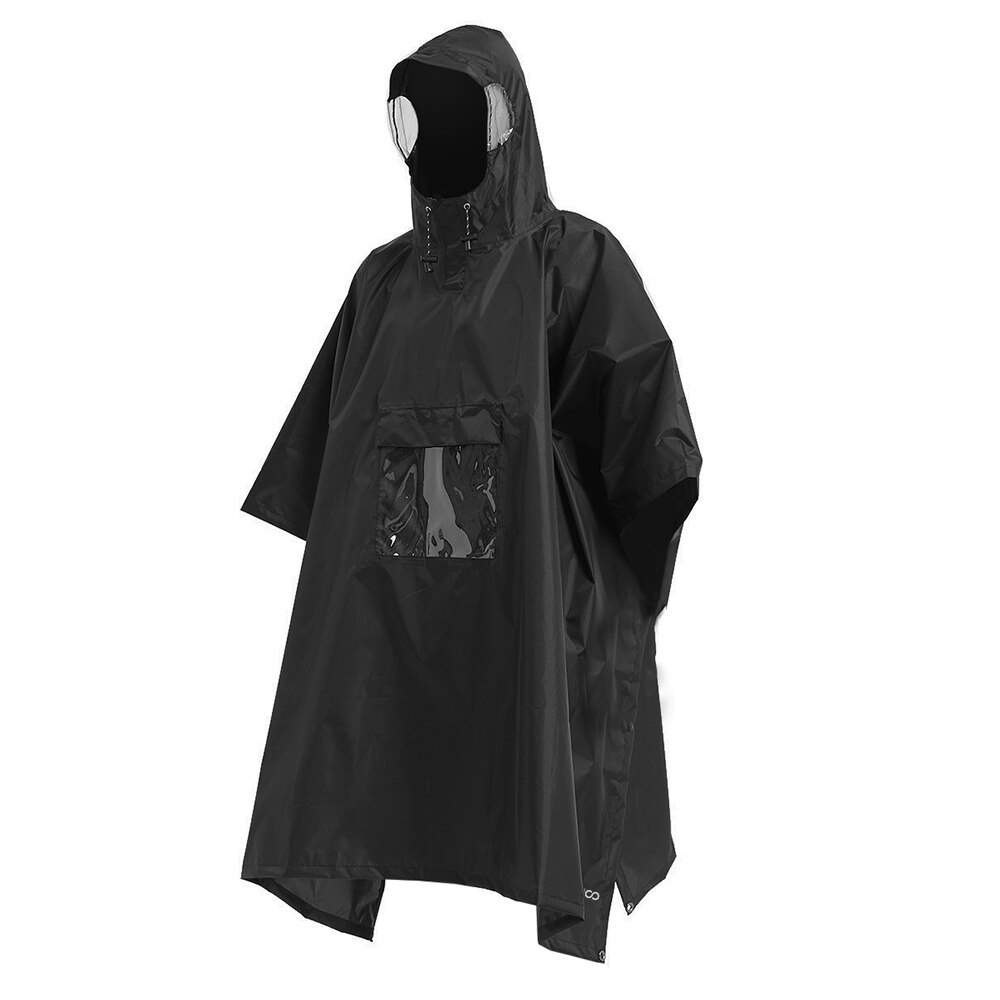 TOMSHOO Multifunctional Lightweight Waterproof Hooded Rain Poncho Raincoat for Men Women Outdoor Hiking Cycling Camping Mat: Default Title