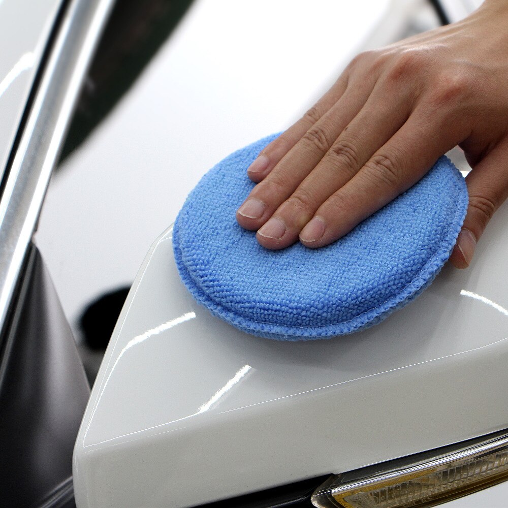 De microfibra suave coche cera aplicador de esponja de pulido para aplicar y quitar cera de Auto cuidado 4 Uds o 8 Uds para elegir
