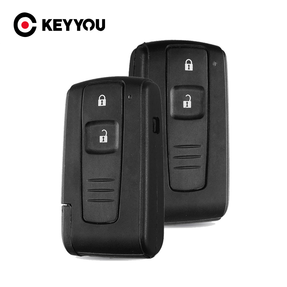 KEYYOU funda para llave para Toyota 2004 2005 2006 2007 Corolla Verso Camry 2 botones llave inteligente