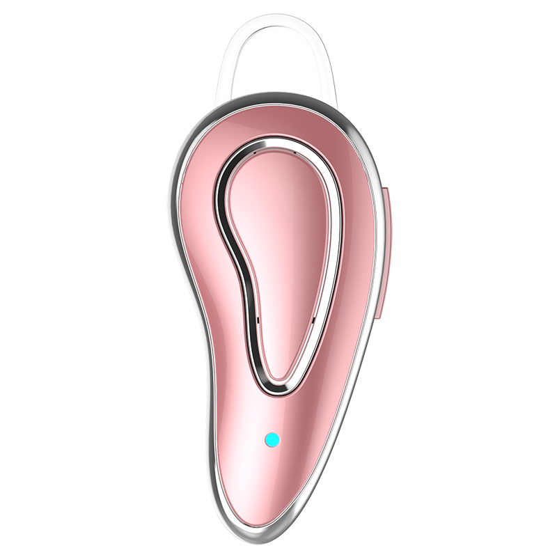 2022 mini-bluetooth-headsets, freisprecheinrichtungen, 5.0 kabellose kopfhörer, ohrhörer mit mikrofon und ohrhaken: Rosa ohne box