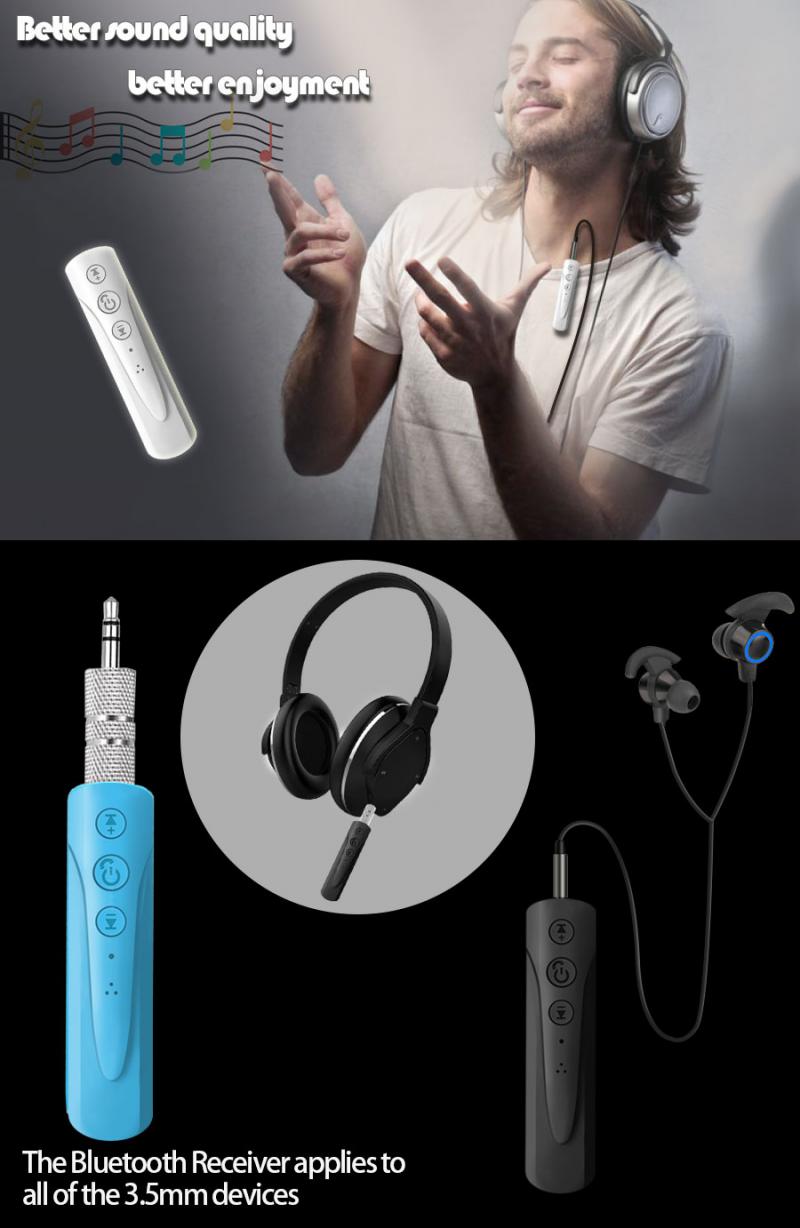 Bluetooth Ontvanger 3.5Mm Jack Aux Audio Receiver Adapter Voor Telefoon Hoofdtelefoon Draadloze Muziek MP3 Bluetooth Car Kit Adapter
