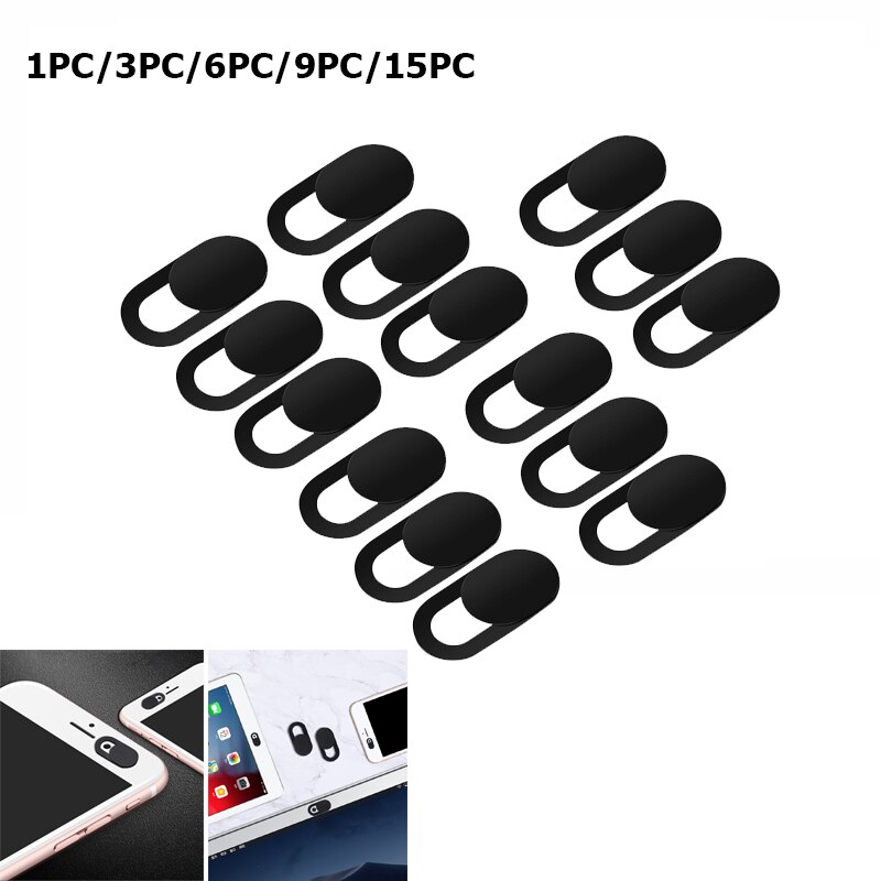 Universale 9PC/15PC WebCam Coperchio Otturatore Magnete Cursore In Plastica per Il Iphone Del Computer Portatile Della Macchina Fotografica Web PC Tablet Smartphone privacy Sticker