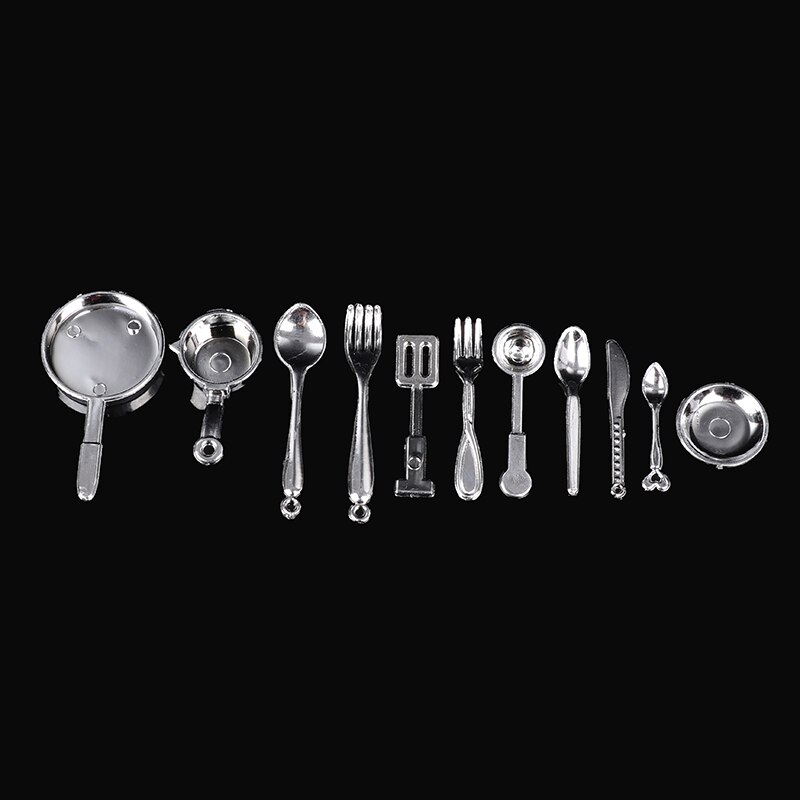 13/17Pcs Mini Transparent Kitchenware Toy Drink Cups Plate Tableware Miniatures