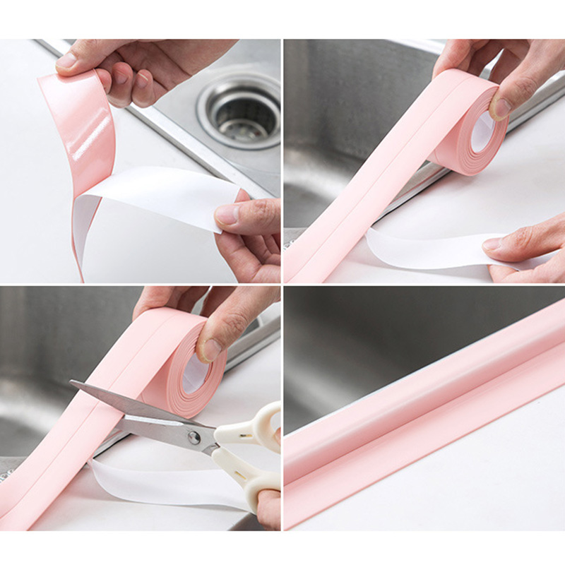 3.2 mx 2.2cm bad dusj servant badekar tetningslist tape pvc selvklebende vanntett veggklistremerke for bad kjøkkeninnredning