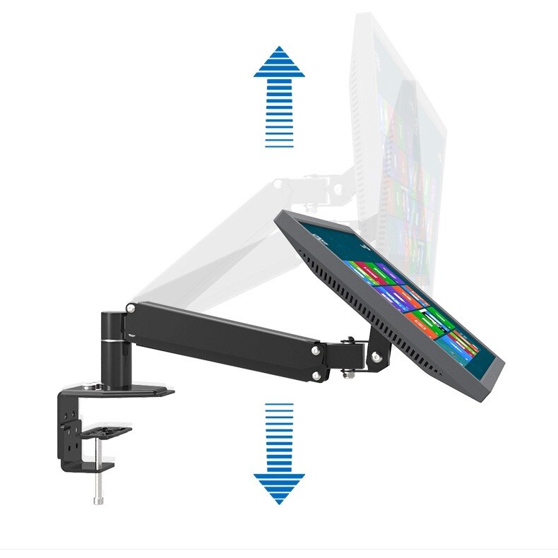 17-24" LCD TV Monitor Holder Table Clamping Mount Full Motion Arm L132