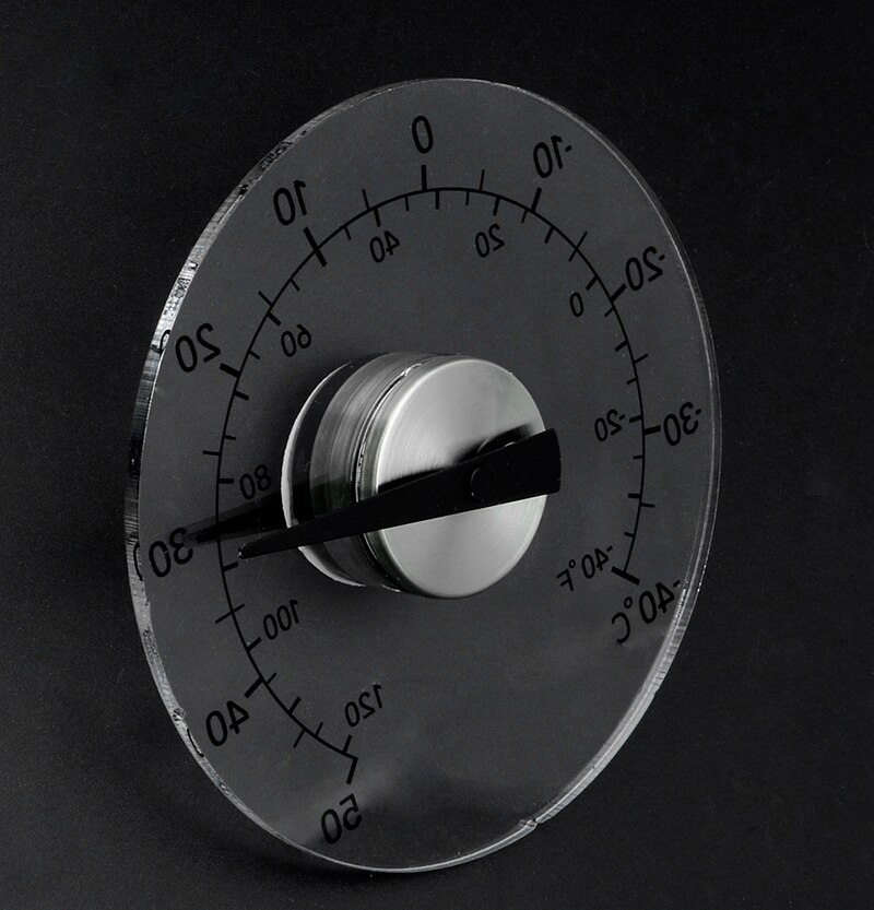 Clear ℉ ℃ Circular Outdoor Window Temperature Thermometer Weather Station Tool