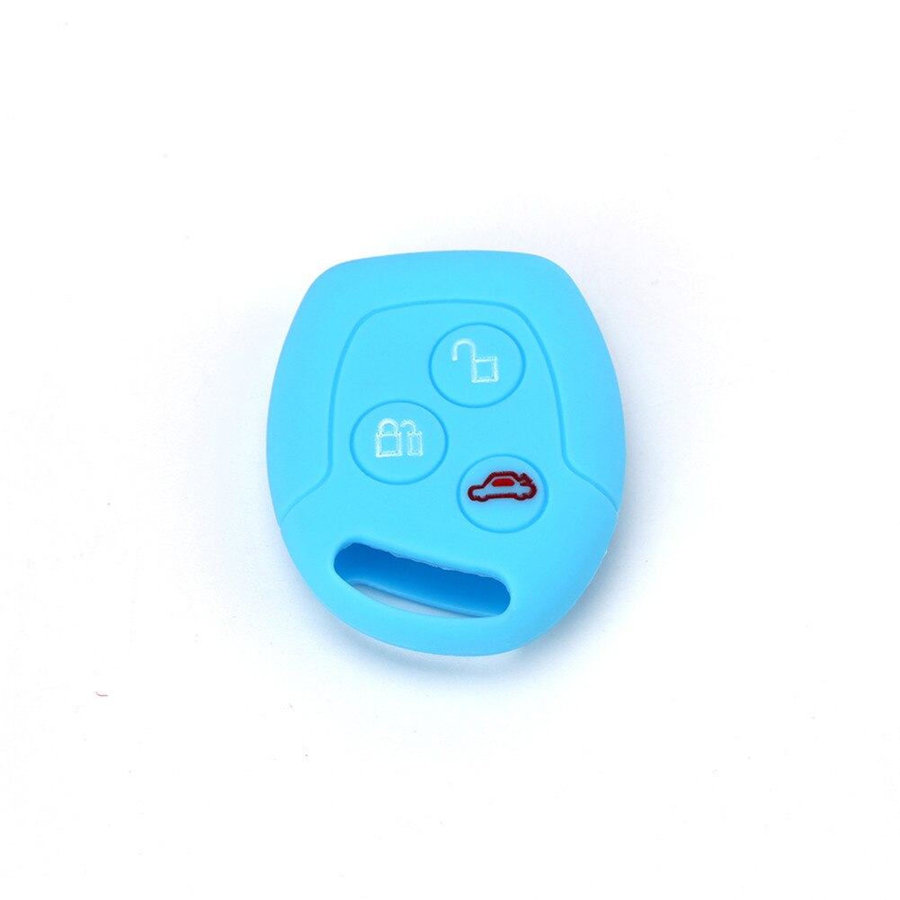 Silikoninen auton avainsuoja kauko-auton avaimen suojakotelo kuori ford transit focus ka galaxy mondeo fiesta c-max s-max connect: Vaaleansininen