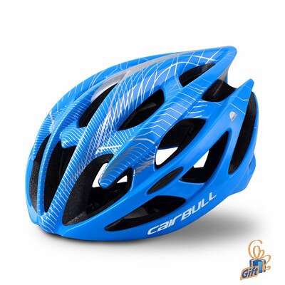 Stylish Mountain Bike Helmet Ultralight Cycling Safety Cap Man MTB Road Bicycle Protected Helmets for Bicycles Casco Ciclismo: Blue / L for 58-62cm