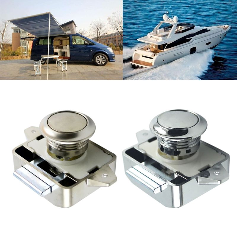 Camper Car Push Lock RV Caravan Boat Motor Home Cabinet Drawer Latch Button Locks For Furniture Hardware