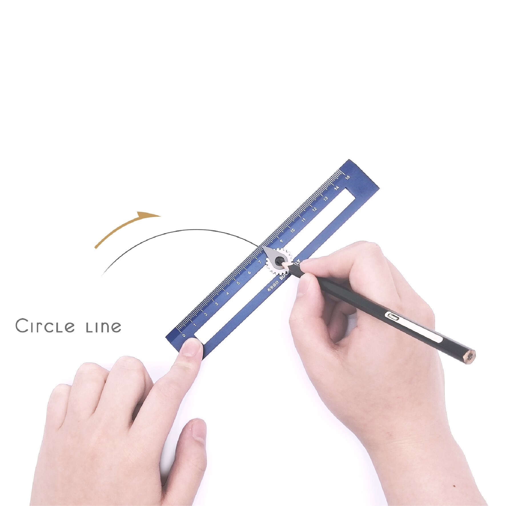Circle Drawing Tool Plastic+Metal Geometry Drawing Compas Ruler For Students