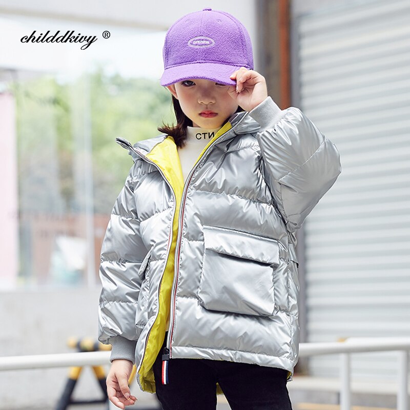 Jungen Winter Mantel freundlicher Mantel für mädchen dicke winddicht warme oberbekleidung freundlicher kleidung mädchen unten jacke 2-10 jahre: Silber- / 6T