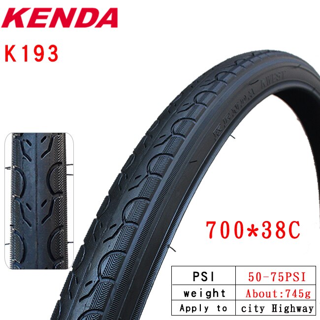 Kenda bicycle tire K193 700C 700 * 25 28 32 35 38 40C touring car tire small pattern mountain road bike tire: 700X38C