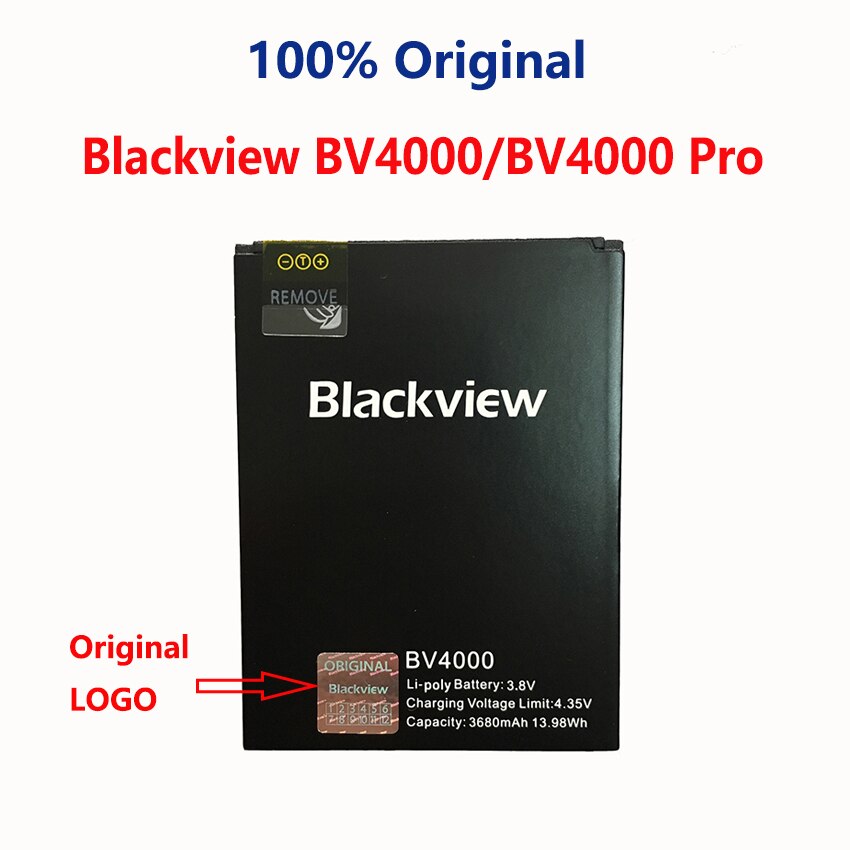 100% Original For Blackview A7 A5 A60 E7 E7S A8 Max A20 BV4000 BV5000 BV6000 BV6000S BV7000 BV8000 BV9000 Pro Phone Battery: BV4000 BV4000Pro