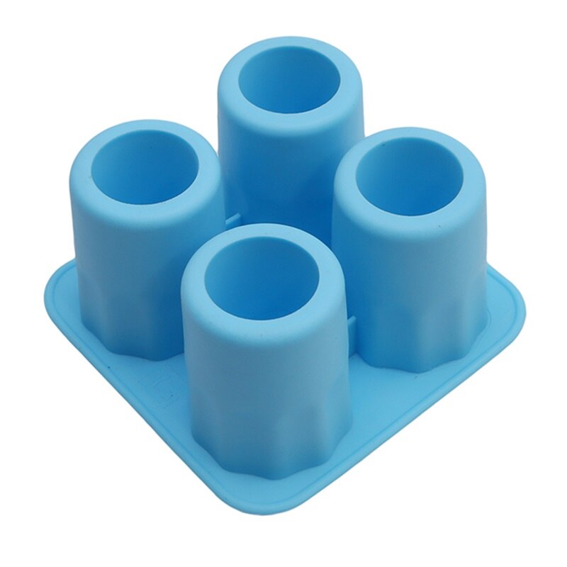 4 Cup Shaped Glass Freeze Mold Maker Silicone Ice Cube Glass Freeze Mold Ice Cream Tools Bar Tools Ktchenware