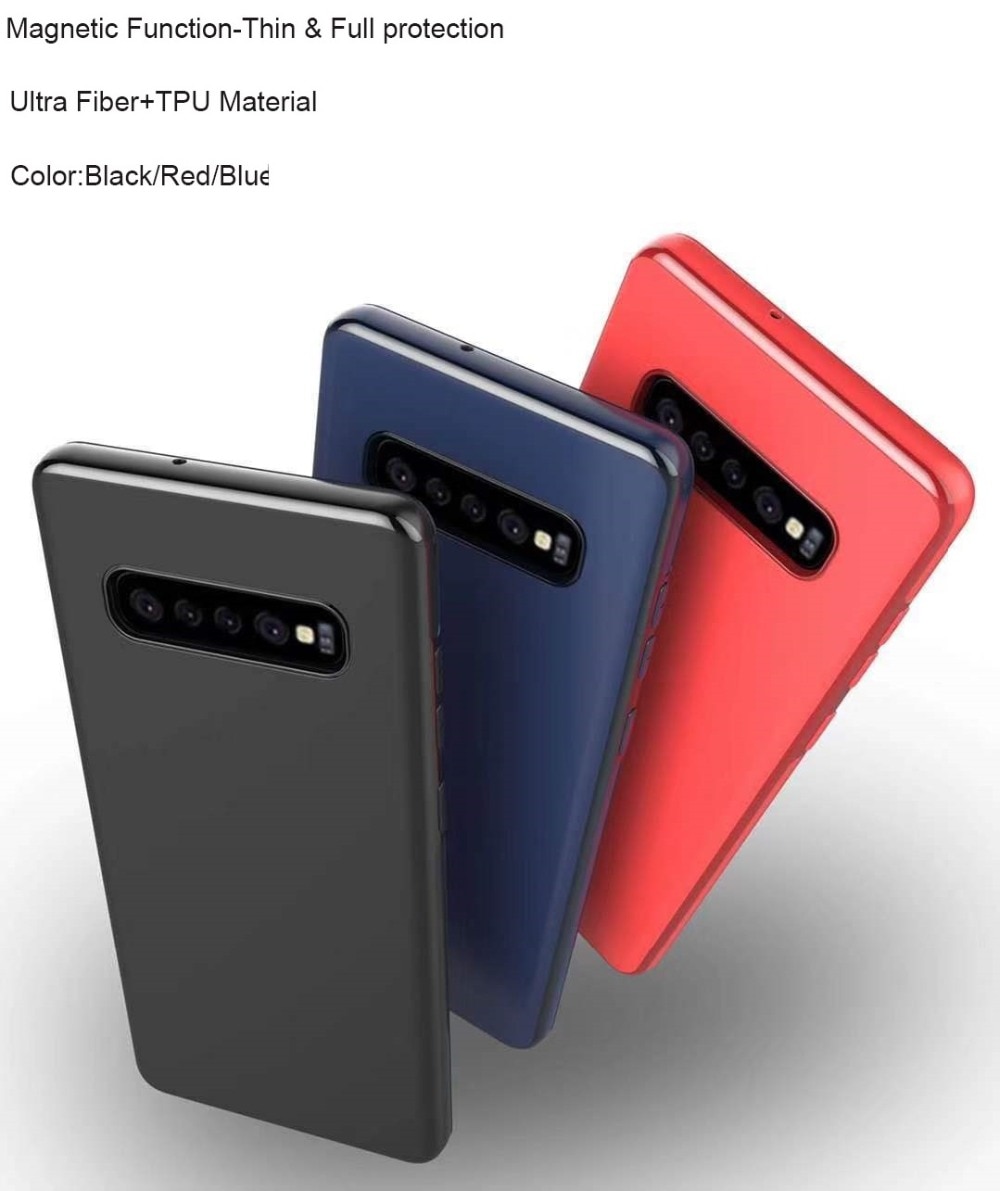 Funda magnética para coche para Samsung Galaxy S10 S10e S10 Plus TPU funda magnética de silicona para Samsung S9/s9 plus y placa de Metal