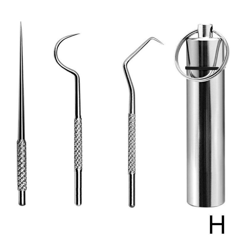 Roestvrij Staal Tandenstoker Met Aluminium Metalen Tandenstoker Houder Draagbare Outdoor Tooth Pick Dispenser Mondhygiëne Care Apparatuur: Rood