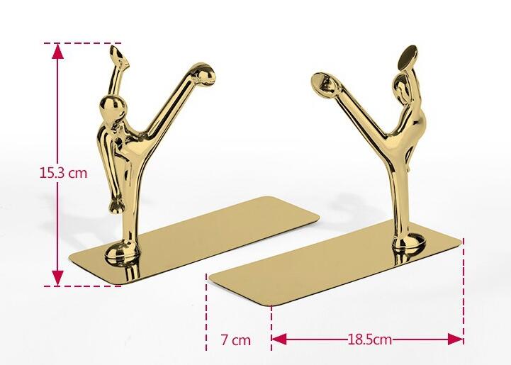 Kicking type book end Metallic European Book stand Book holder