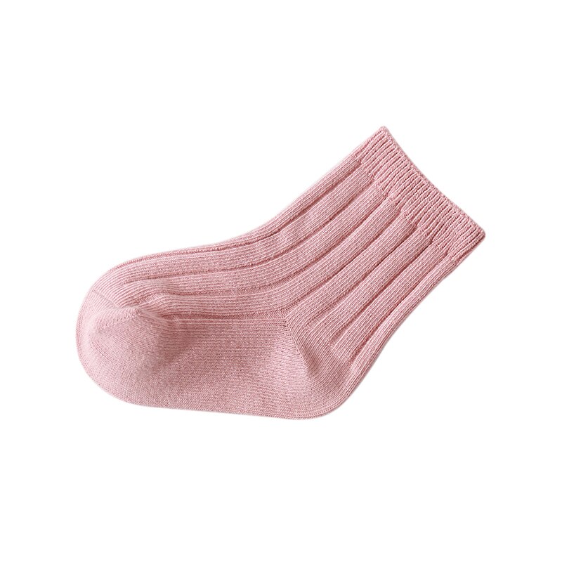 Enfant en bas âge filles chaussettes enfant en bas âge bébé solide cheville chaussettes enfants plancher chaussette pour enfants 0-5T: P / S