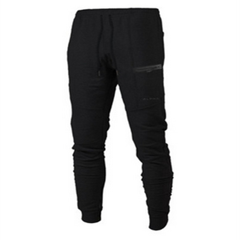 US Men Casual Sport Long Pants Slim Fit Trousers Running Joggers Gym Sweatpants: XL / Black