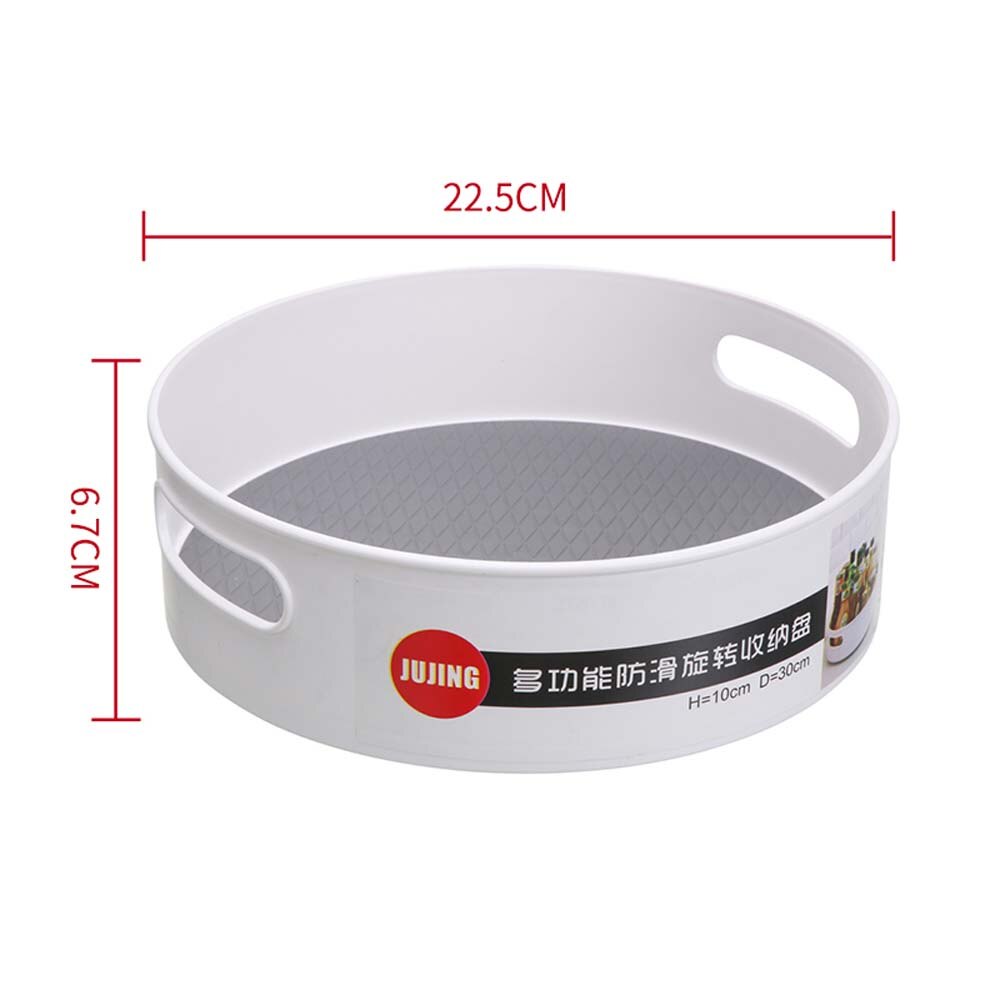 Kitchen rotating tabletop spice jar storage box bathroom supplies vanity cosmetic storage shelf WY7101406: S