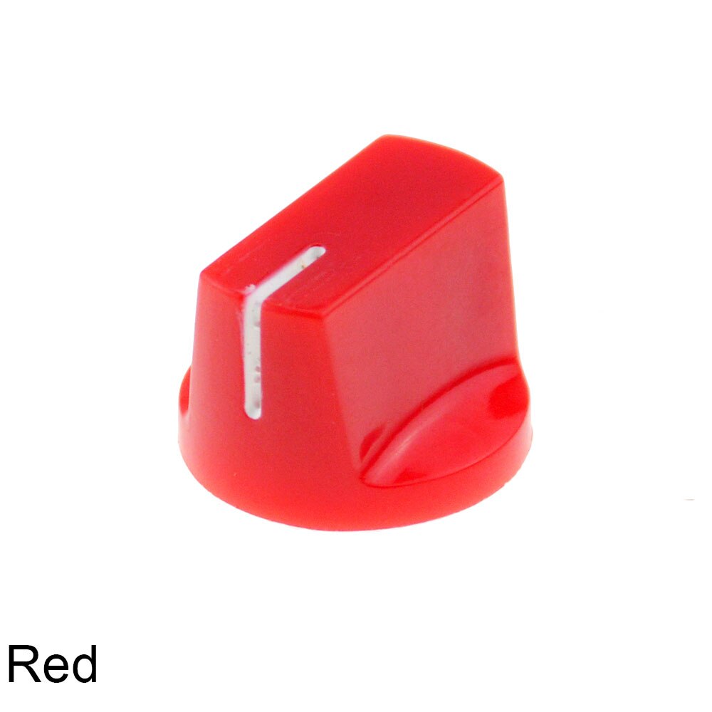 10 Pcs Kleurrijke Plastic Knop Met 6.35 Mm Shaft Hole Diameter 1510 Clone Potentiometer Pedaal Cap Gitaar Cap KN-19: Red