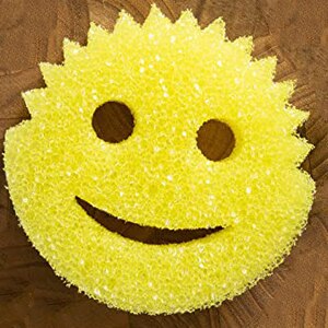 Smiley – éponge magique à vaisselle, vaisselle, ustensiles de cuisine, salle de bain, outils de nettoyage, tampon à récurer puissant: YELLOW