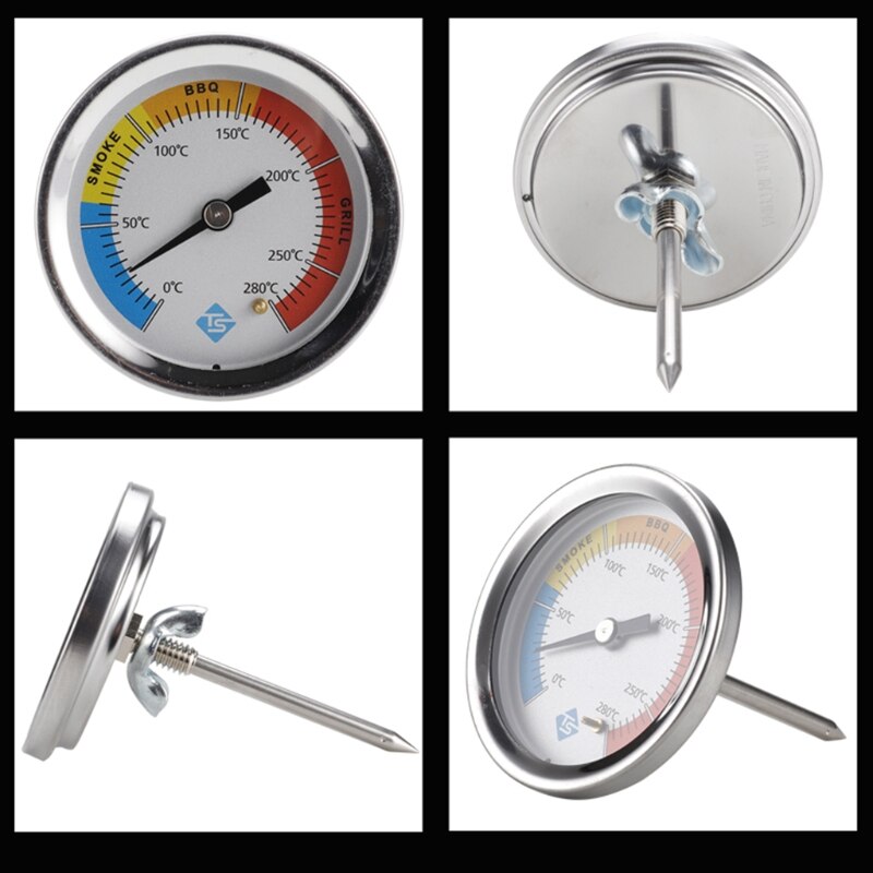 0-280 ℃ Keuken Thermometer Rvs Barbecue Bbq Roker Grill Oven Temperatuurmeter