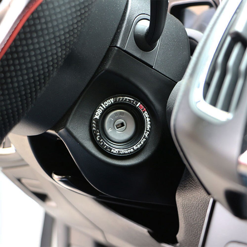 Daefar Car Ignition Key Switch Ring Trim Key Hole Circle Sticker for Ford Focus 2 3 4 MK2 MK3 MK4 Kuga Escape Everest Mondeo