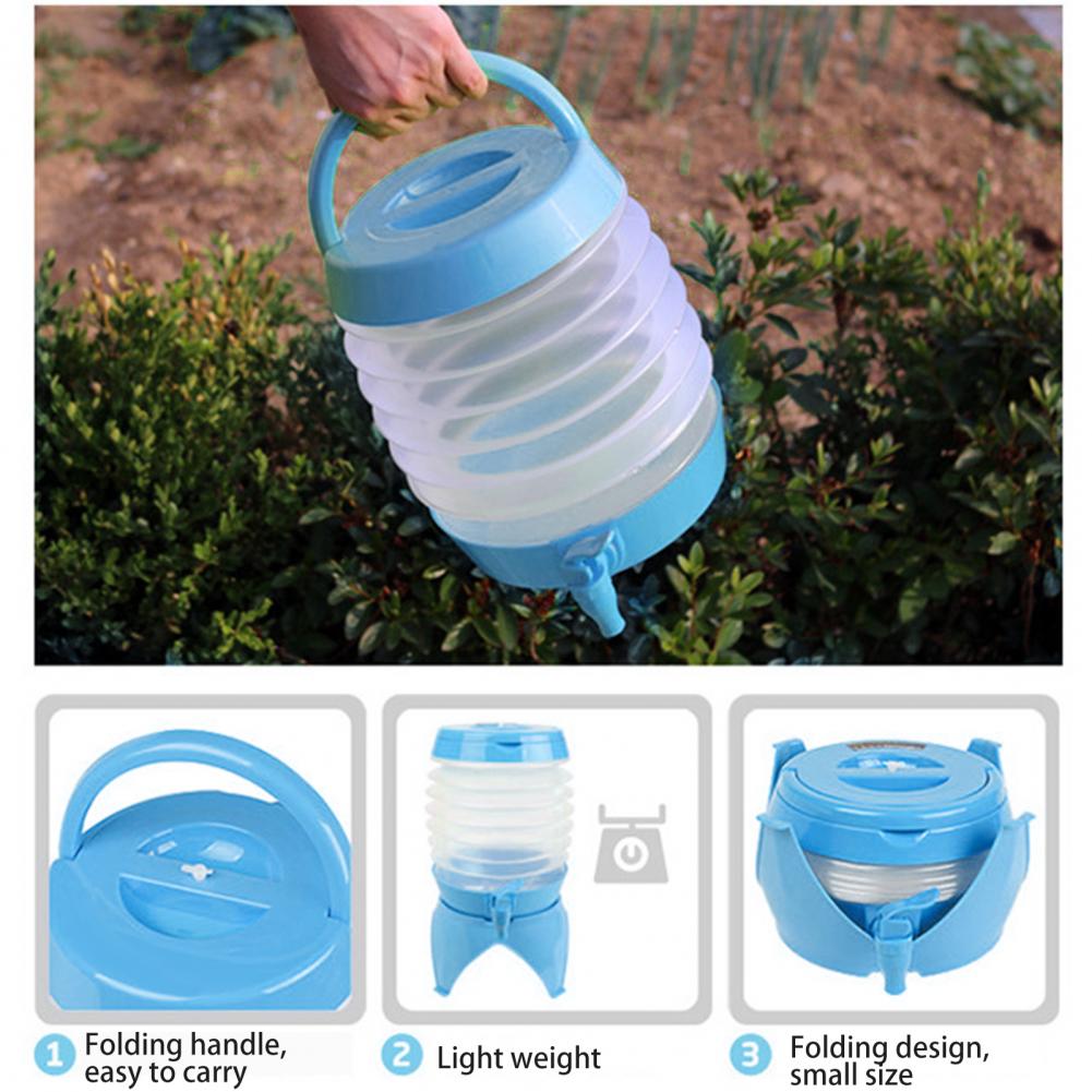 5.5L/7.5L Retractable Folding Bucket Ultralight Camping Water Storage Dispenser Outdoor camping water dispenser bucket Picnic