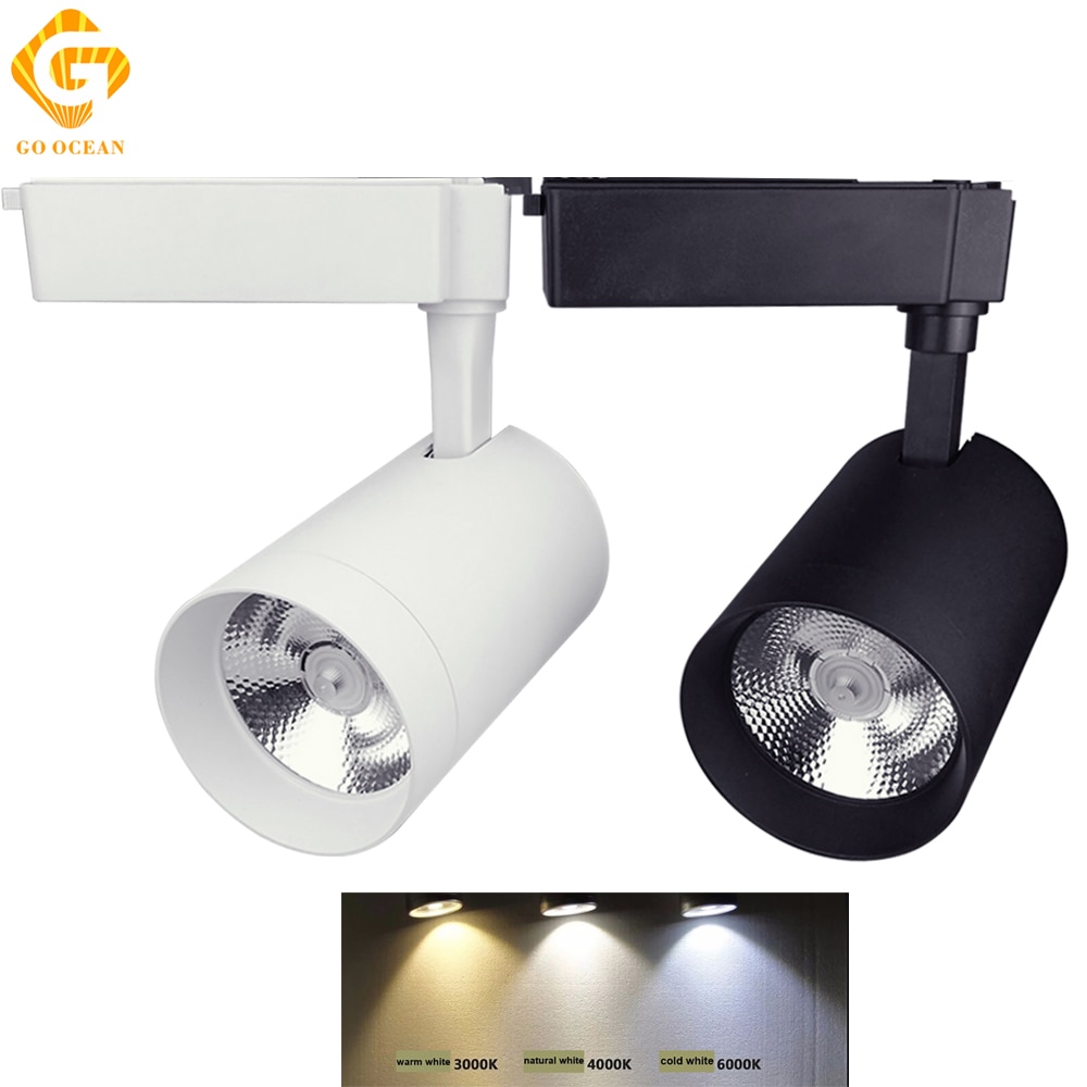 Verlichting spoor Lamp Spoor 20 W 30 W Aluminium Zwart Wit LED Cob Spots Spoor Licht Voor Winkel Winkel Kantoor LED Rail Lamp