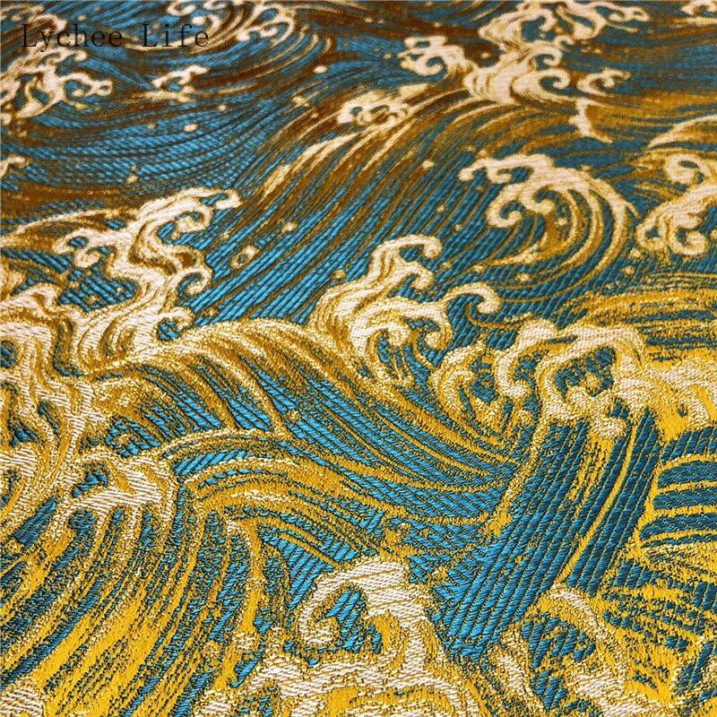 Lychee Life High-density Nylon Brocade Satin Cloth Fabric Cheongsam Tang Costume Sewing Fabric Handicraft Packaging: 5