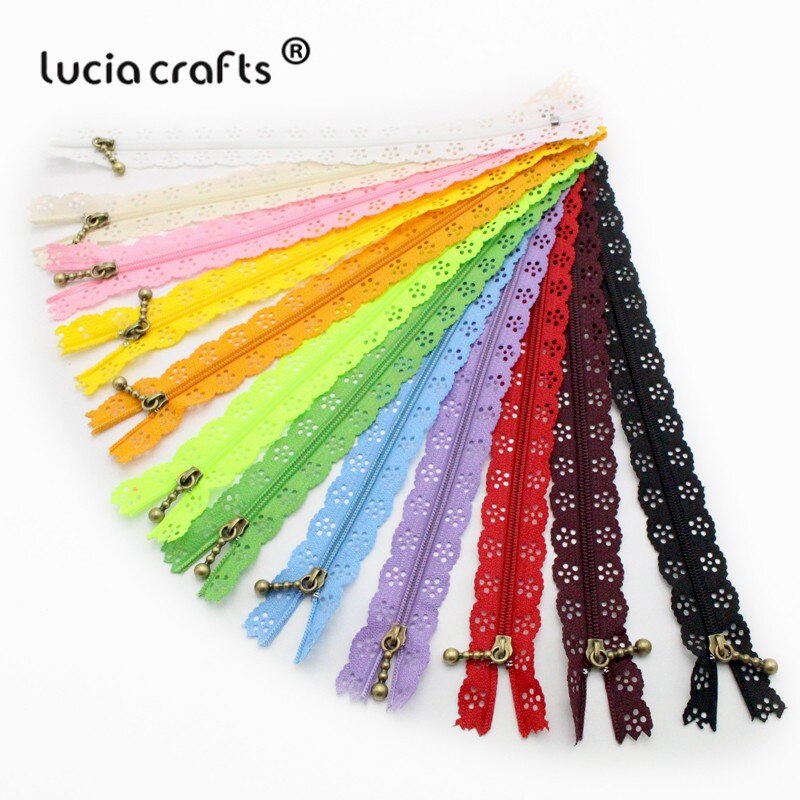 Lucia Ambachten 20 Cm Nylon Coil Mooie Kant Ritsen Voor Diy Bag Tailor Riool Craft Retail J0301