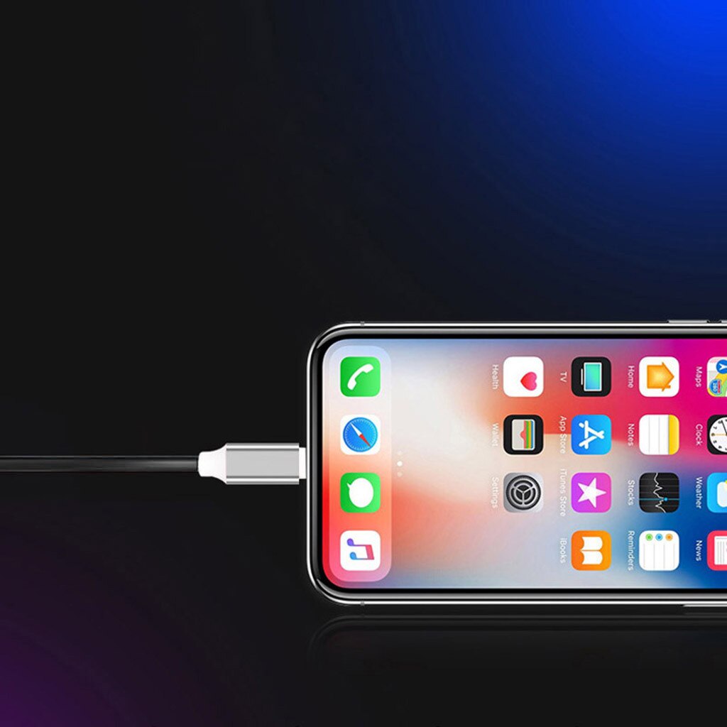 1M Type-c Lighting Cable Line with LED Flowing Smart Charging with Data Sync