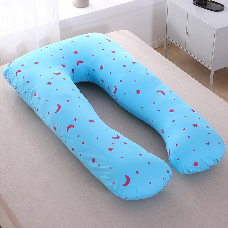 Almohada para mujeres embarazadas, almohada de cuerpo para embarazo, almohadas de algodón con forma de U, almohadas para dormir en el lado del embarazo, 140*75 CMYYF015: YYF015F-140X75CM
