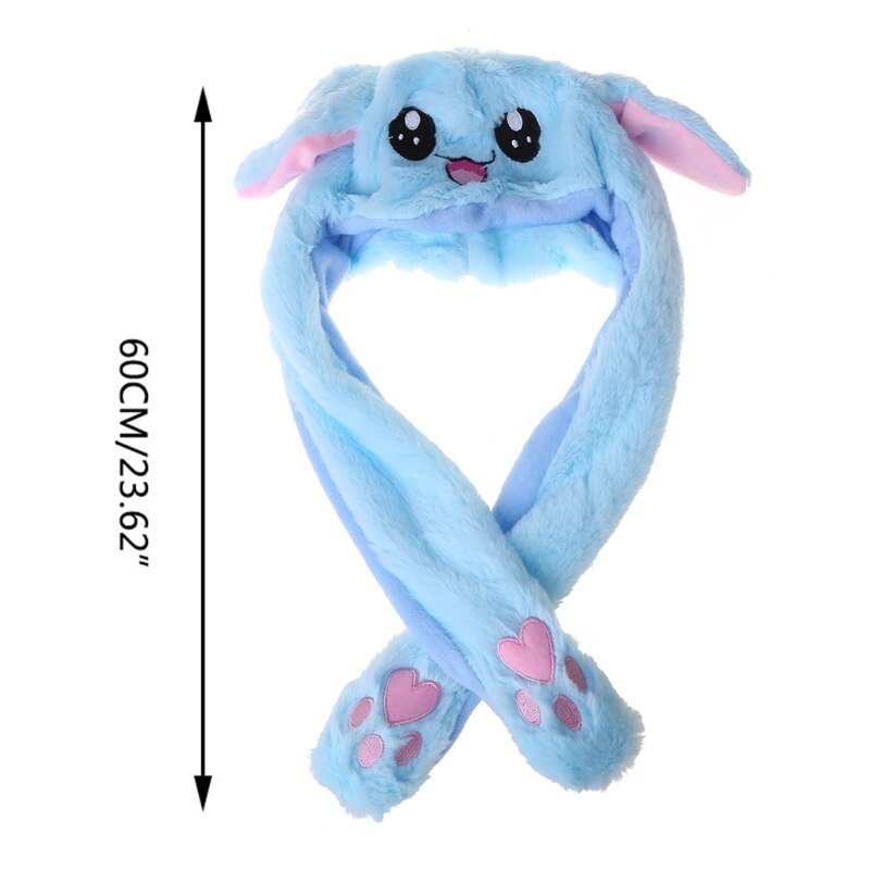 Allumer Chapeau En Peluche avec des Oreilles Mécaniques Dessin Animé Lapin Panda LED Couvre-oreille