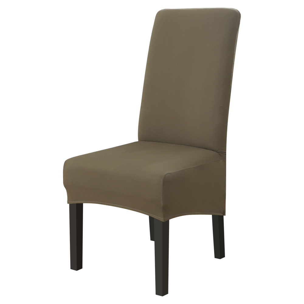 Xl storlek lång rygg rygg stolsöverdrag spandex tyg stolsöverdrag restaurang hotell fest bankett säte slipcovers: Grågrön