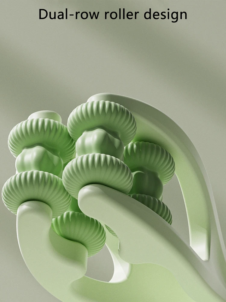 Vingermassageapparaat met dubbele rij rollers, eenvoudig in gebruik, verlicht vingervermoeidheid, bevordert de bloedsomloop, draagbaar vingermassageapparaat.